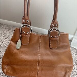 Tignanello Pebbled Leather Hobo Shoulder Bag